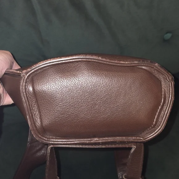 Cover B German Brown Leather Backpack Purse - Picture 13 of 16